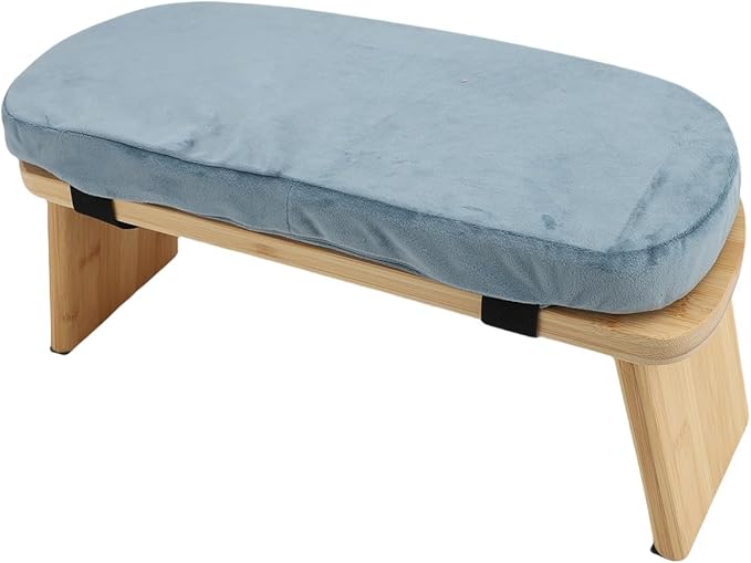 Meditation Bench, Folding Kneeling Meditation Stool, Removable Cushion Stool with Magnetic Locking Hinges, Ideal for Indoor & Outdoor Yoga & Prayer (Light Blue)