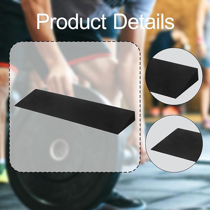 Squat Wedge Block Elevated Squat Back Support EVA Foam Nonslip Slant Board Calf Stretcher for Fitness Exercise Home Gym
