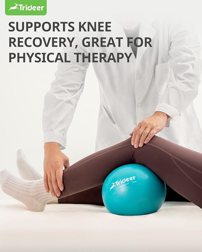Trideer 9-Inch Pilates Ball, Small Exercise Ball for Yoga, Core Training, Physical Therapy, Balance, Stability and Stretching Pilates Equipment with Inflation Straw