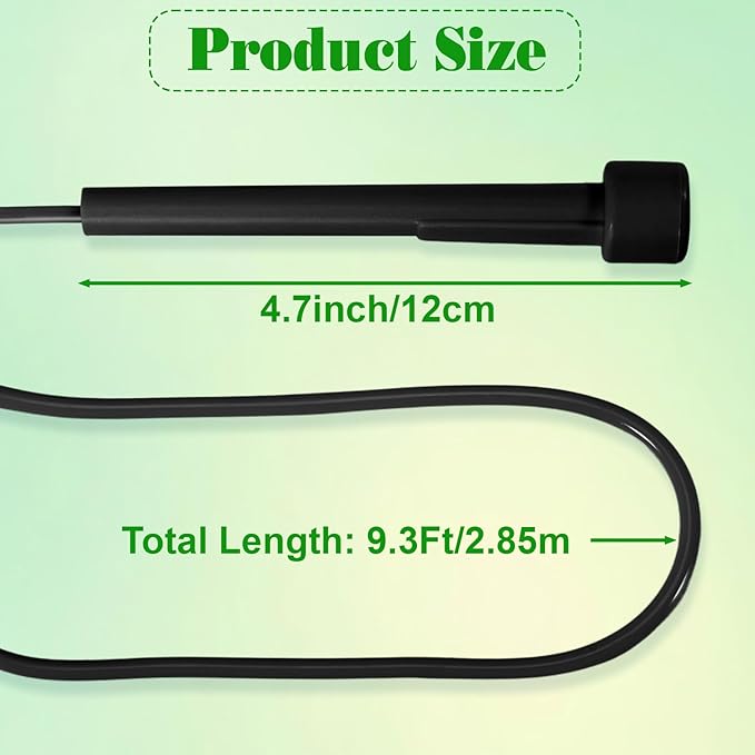 10 Pcs Jump Ropes, Adjustable Jumping Ropes with Plastic Handles, Skipping Rope for Fitness Exercise, Lightweight Speed Rope for Kids, Men, Women(Black)