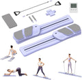 Pilates Board for Home Workout - Upgraded 7 in 1 Portable Pilates Reformer Set, Multifunctional Ab Trainer with Resistance Bands & LED Timer, Pilates Board for Women Full Body Workout