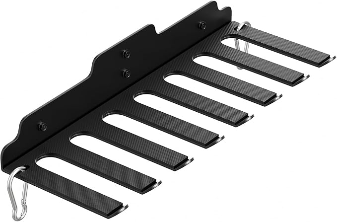 Barbell Wall Holder,Single Barbell wall Mount Hanger,Garage Gym Bar Wall Rack,Vertical Olympic Hanger wall Mount Rack,Space Saving Gym Accessory,Holds Under 33mm Bar Size(Black)