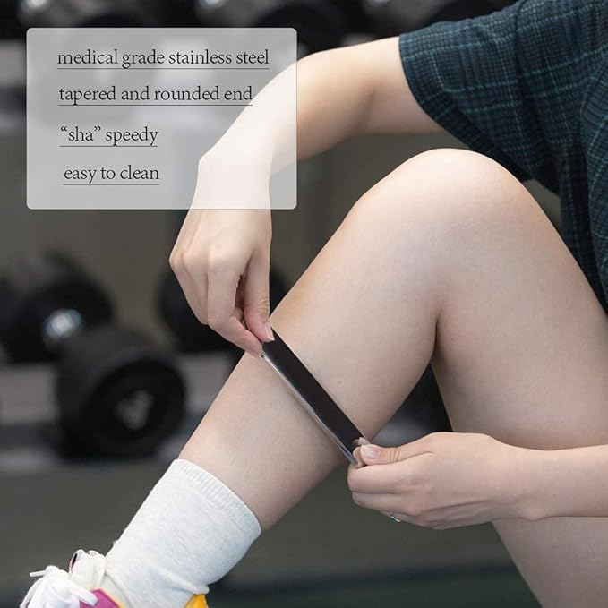 Gua Sha Massage Tools - Stainless Steel Scraping Tool for Scar Tissue and Soft Tissue Treatment