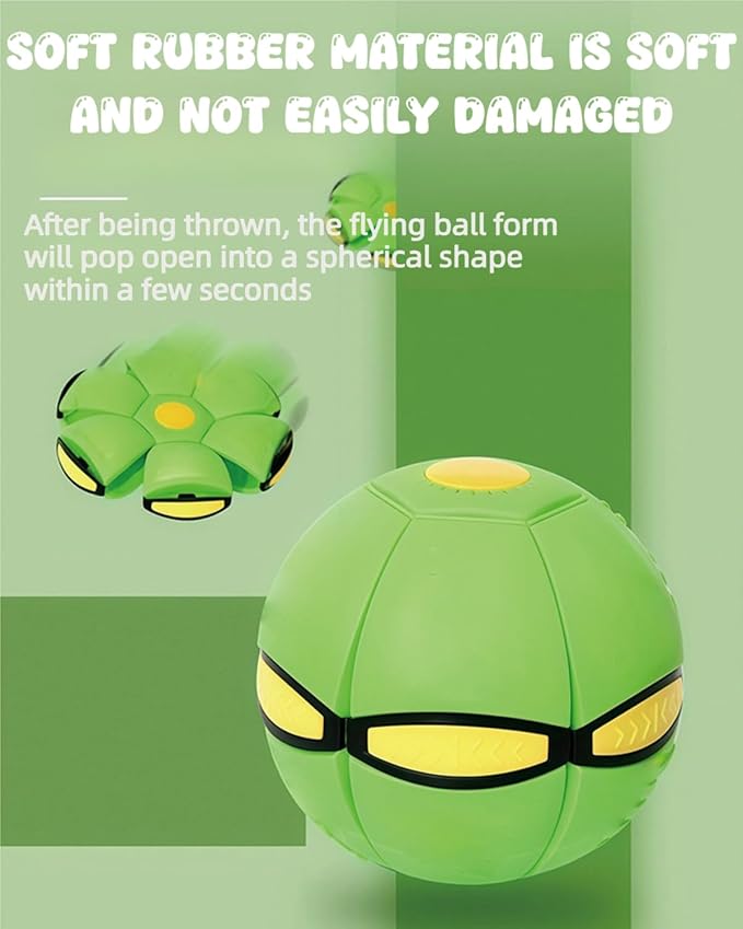 Magic Bouncing Ball, Children's Bouncing Ball, Automatic Rebound Double The Fun, Magics Flying Saucer (No Light,Pink)
