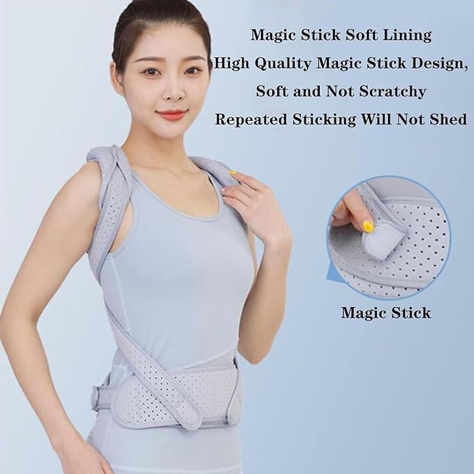 Back Corrector, Unisex Posture Corrector, Spine Immobilization Belt for High and Low Shoulders Hunchback Scoliosis Compression Fractures(Medium)