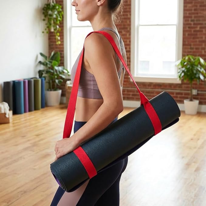 Yoga Mat Carrier Strap, Adjustable Thick Band for Carring Large Mats & Professional Stretching