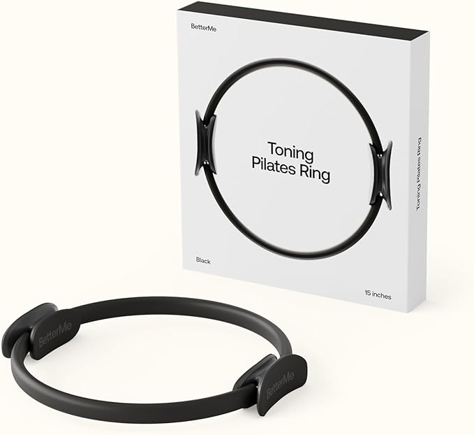 BetterMe Toning Pilates Ring – Magic Circle Pilates Ring for Strength & Flexibility – 15 Inch Fitness Ring for Home Pilates & Yoga Workouts