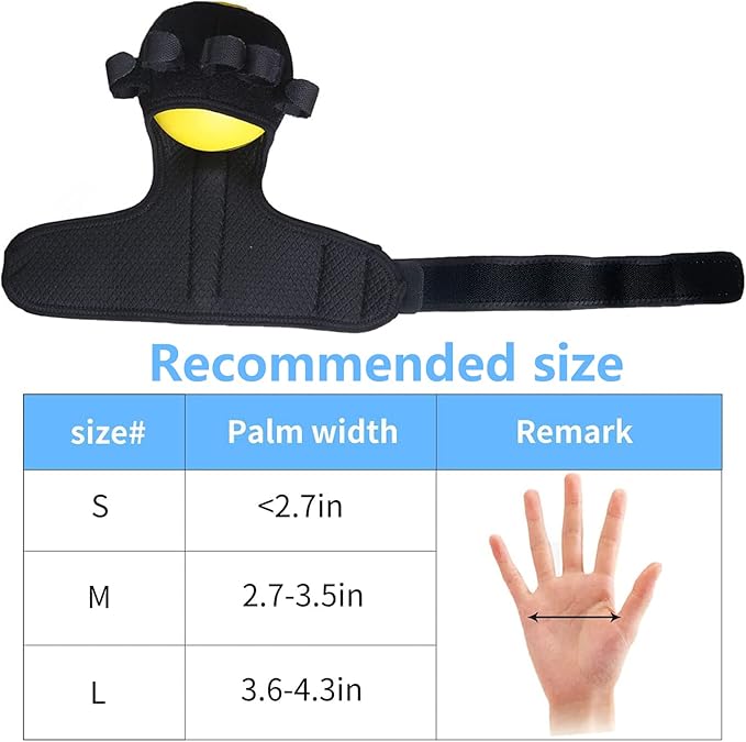 Anti-spasticity Ball Splint Hand Finger for Hand Stroke Hemiplegia Finger Recovery Spasm Dystonia Hemiplegia Finger Training Hand Functional Impairment for Children and Men and Women (Small)