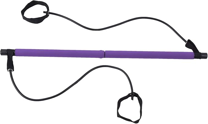 Elastic Stick Pilates Bar with Pulling Rope, Household Fitness Equipment, 36.2 Inch Steel Pipe - Portable Design, Multi - Function Exercise, Ideal for Yoga and Pilates