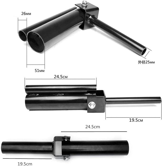 Barbell Sleeve Rack Base Fitness Equipment Support Double Barrel Design Heavy Duty for Strength Training Barbell Attachment