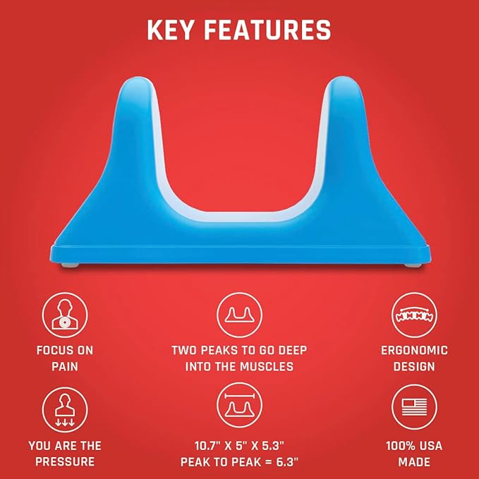 PSO-RITE Psoas Muscle Release Tool - Genuine Deep Tissue Massager Device for Back, Hip Flexor Relief and Recovery, Durable for Athletes, Physical Therapy, Trigger Point Pain- Ocean Blue
