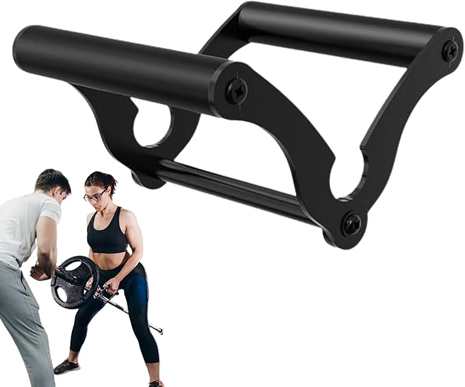landminee Attachment with Rubber Handle - V Shaped Landmines Row Rack, Grip Workout Bar | Landmines Handle Attachment, Black landminee Fitness Equipment for Seated Rows, Gym Strength Training
