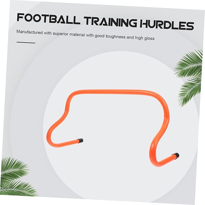 DECHOUS 5pcs Agility Hurdles for Soccer Training Weatherproof Equipment for Speed and Flexibility Training for Jumping and Cardio Workouts Orange High