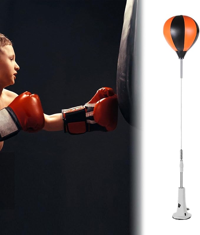 Colaxi Boxing Reaction Ball Boxing Speed Ball Boxing Gear Floor Standing Boxing Reflex Ball with Stand for Exercise Workout Fitness
