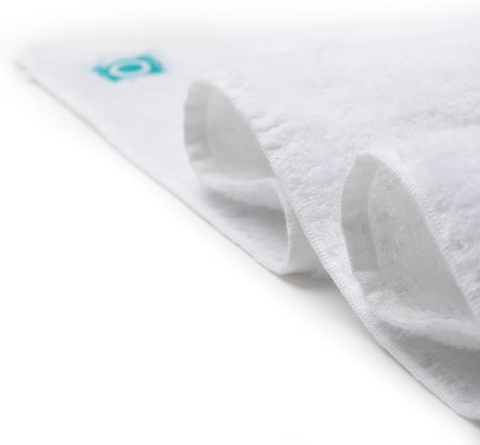 FACESOFT Eco Friendly Gym Towel for Working Out - Soft and Absorbent Cotton Exercise - No Synthetic Microfibers or Plastics - Sweat Towel for Gym, Fitness, Sports, Yoga - White - 1 Pc