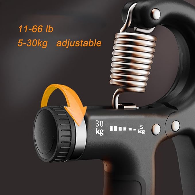 Strengthener Hand Grip for Kid Boys Girls Teenager Strength Trainer Number Counter Forearm Finger Wrist Gripper Exerciser 5-30kg Adjustable Stretcher Squeezer Workout