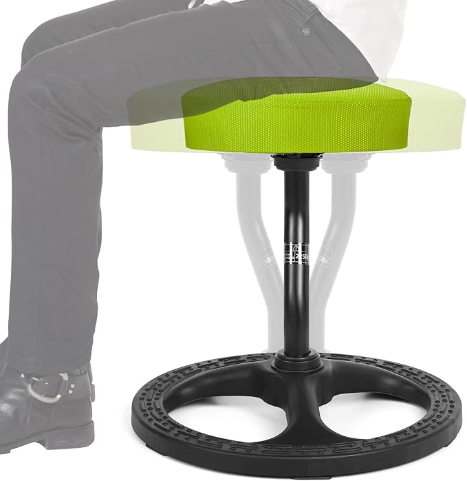 ADHD Chair for Kids, Yoga Chairs for Adults, Wobble Stool Active Flexible Seating Desk Chair with Non-Slip Base and Washable Seat Cover for Stability, Balance, Yoga, Office, School, Classroom