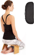 Portable Modern Folding Meditation Bench with Locking Hinges, Kneeling Stool Alternative to Meditation Chair for Yoga, Prayer, and Meditation