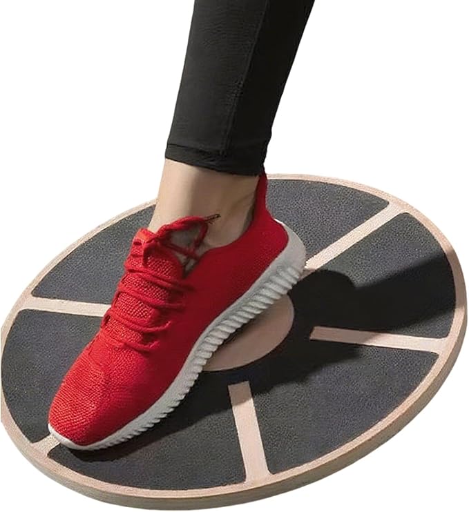 Balance Board - 360 Degree Rotation Wooden Balance Board - Core Non-slip Trainer for Enhancing Stability Training Calf Waist Ankle Support Full Body Exercises Yoga Planks