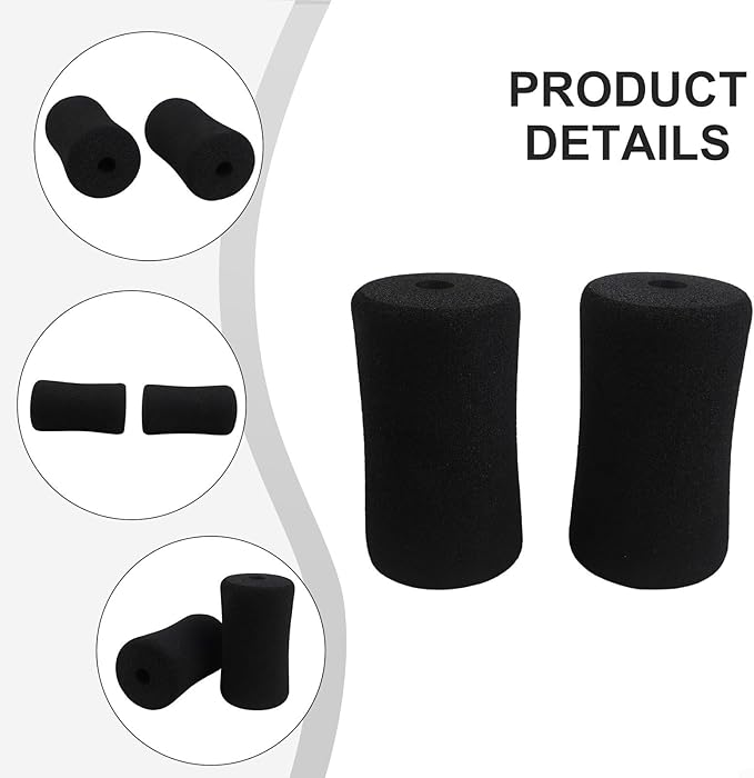 High Density Foam Foot Pads for Weight Bench, 7 Inch Replacement Rollers for Leg Extension Machines, For Foam Pads for Gym Equipment, Set of 2(23 * 100 * 175mm)