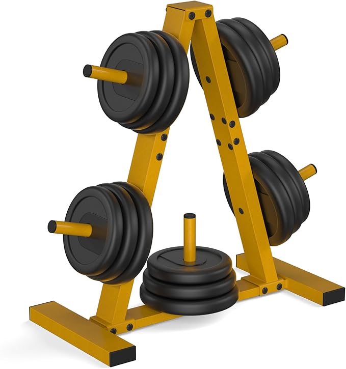 Weight Plate Rack, Weight Tree, Home Gym Storage Stand, Holds 300 lbs