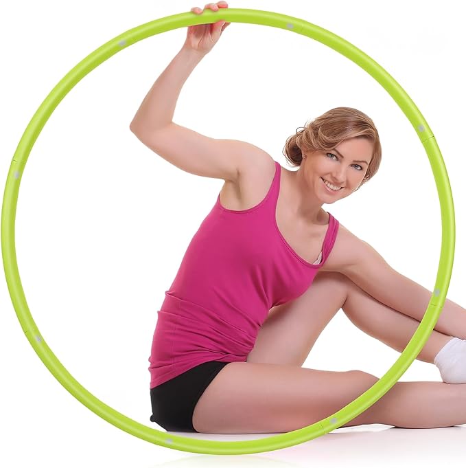 Exercise Fitness Hoop for Women 37 Inch Removable Adjustable Weighted Hoop Suitable for Adult Weight Loss and Home Fat Burning Exercise Workouts Gym