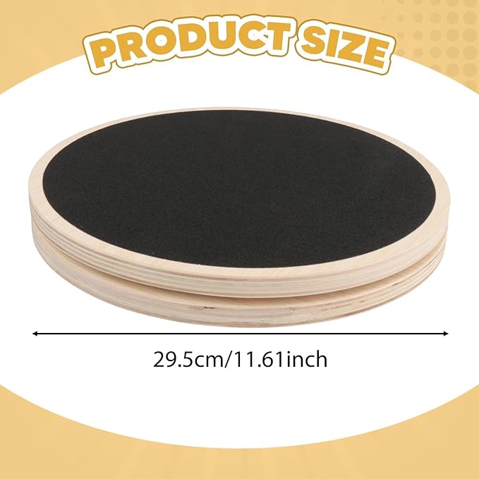 YIJU Ab Twist Board,Waist Twisting Disc Wood Anti Slip for Home Gym Compact Sturdy Full Body Workout Stomach Exercise Equipment