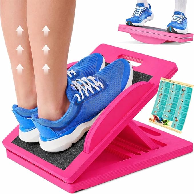 Slant Boards for Exercise – Slant Board with 6 Incline Angles – Transforms Into a Balance Board – Premium Calf Stretcher and Wobble Board for Effective Calf Stretching and Squats
