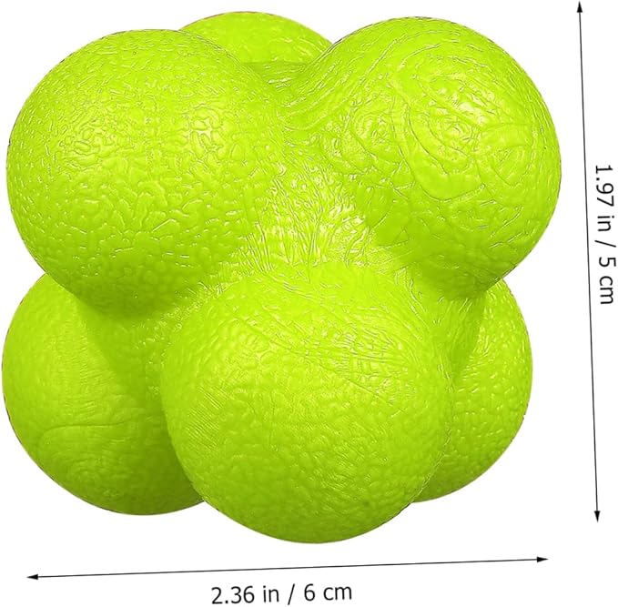 ibasenice 6Pcs Hexagonal Reaction Training Balls Agility Exercise Balls for Goalkeeper Training Enhance Reaction Speed Hand Eye Coordination for Sports Family Fun