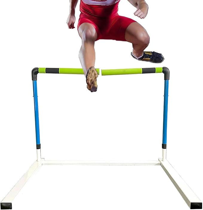 Track and Field Hurdles Metal Practice Hurdles,Height Adjustable Sports Training Hurdle-1/2/ 4pcs Track and Field Equipment, Speed Hurdles, Track Hurdle，Practice(4pcs)