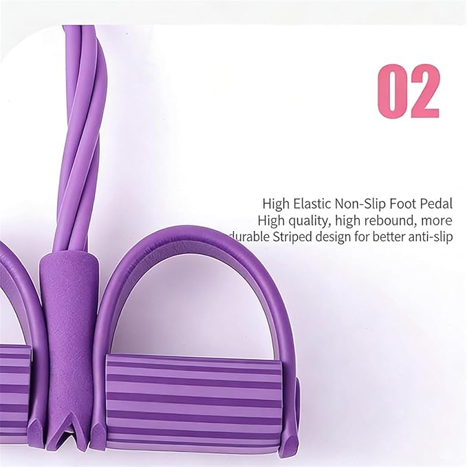 Upgrade 8 Tube Pedal Resistance Device, Pedal Resistance Band with Handle, Fashion Puller Exercise, Detachable and Adjustable Multifunction Fitness Bands for Abdomen, Waist, Arm, Leg