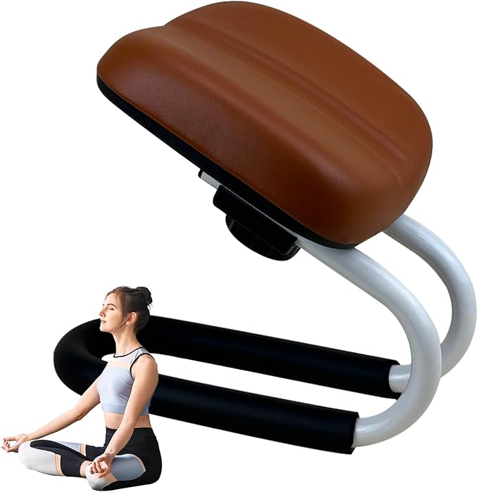Yoga Kneeling Bench - Daily Practice Meditation Stool, Cushioned Prayer Seat Support | Stable Folding Chair with Sponge Pad, Meditation Accessories for Studio Home Spiritual Balance Routine