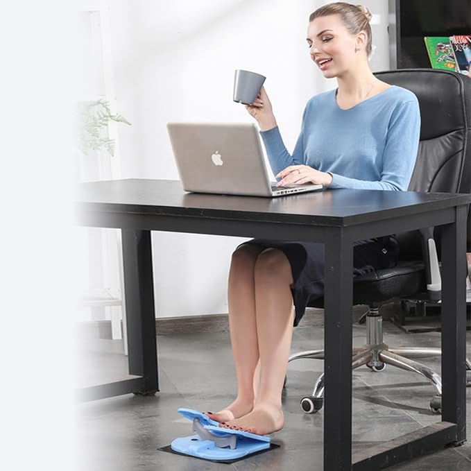 Leg Exerciser for Seniors While Sitting – Under Desk Foot Pedal & Massager for Circulation, Muscle Relief, and Varicose Vein Support at Home or Office
