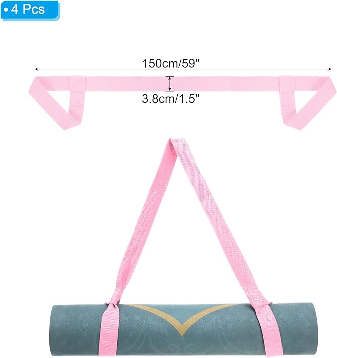 PATIKIL Yoga Mat Strap, Adjustable Yoga Mat Carrier Straps Sling Cotton Anti Slip Mat Holder Stretching Band