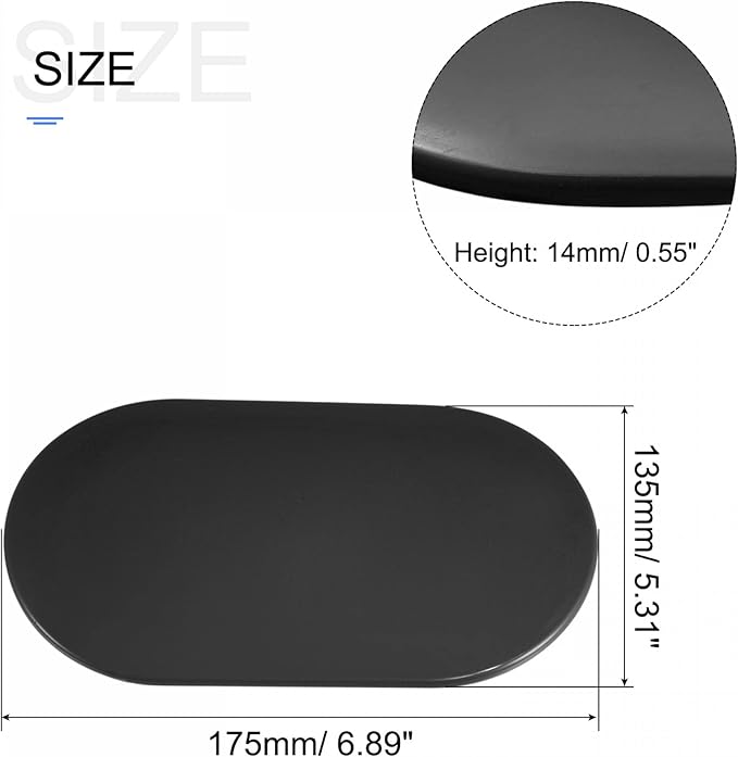 uxcell Exercise Core Sliders, Oval Glider Discs with Feet Covers, Dual Sided Usage in Home Gym for Full Body Workout