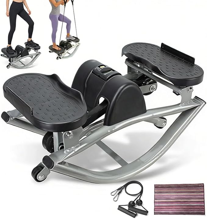 Rock Stepper Side to Side, with Digital Display, Workout Machine for Legs & Glutes,Side Stepper, Mini Stepper for Home, Apartment and Dormitory Use Home Workout The Rock Stepper