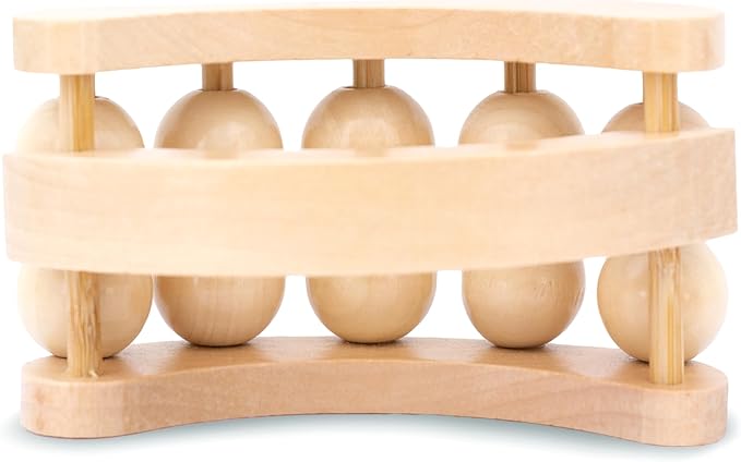 Wood Therapy Massage Tool | Lymphatic Drainage Massager | Cellulite, Fascia, Leg, Back & Thigh Muscle Roller for Post Liposuction & Fibrosis Treatment | Surgery Recovery 360 Lipo| Tummy Tuck & BBL