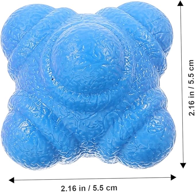 6pcs Hexagonal Reaction Balls Agility Training Equipment for Hand-Eye Coordination 5.5cm Fitness Reflex Balls for Indoor Training