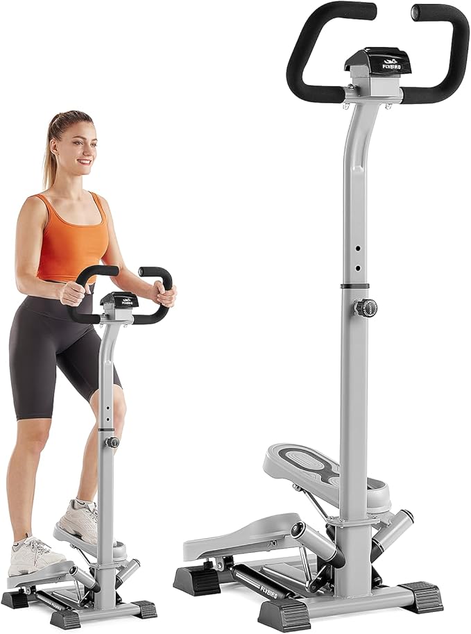 FLYBIRD Stepper with Handlebar, Twist Stair Stepper for Exercises for Leg Workout, 330LB Weight Capacity, Low-Impact Home Cardio Machine Suitable for Beginners 2026 Version