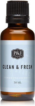P&J Trading Fragrance Oil | Clean & Fresh Oil 30ml - Candle Scents for Candle Making, Freshie Scents, Soap Making Supplies, Diffuser Oil Scents