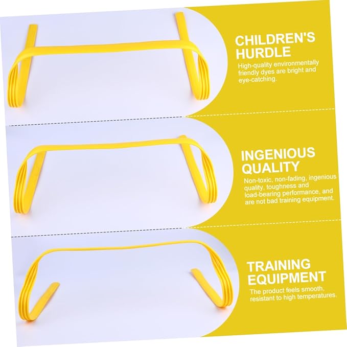 Mikikit 4Pcs Football Training Hurdles Durable Agility Training Equipment for Athletes Lightweight Portable Speed Agility Barriers for Soccer Sports Drills