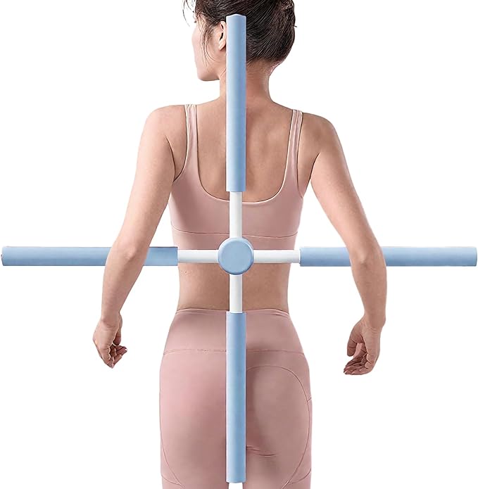 Yoga Stick - Back Alignment Tool, Neck Training Equipment, Spine Straightening Rod, Correction Device, Stretching Fitness Gear | Travel-Friendly Back Stretcher for Sitting, Offices, Home
