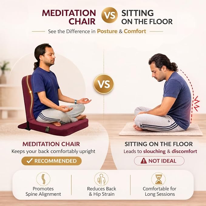 Friends Of Meditation Back Jack Meditation and Yoga Chair (18 X 18 Inch)