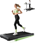 DeerRun Under Desk Walking Pad Treadmill for Home & Office, 6% Manual Incline, 0.6–3.8 MPH Walking Speed, 300 lb Capacity, App & Remote Control