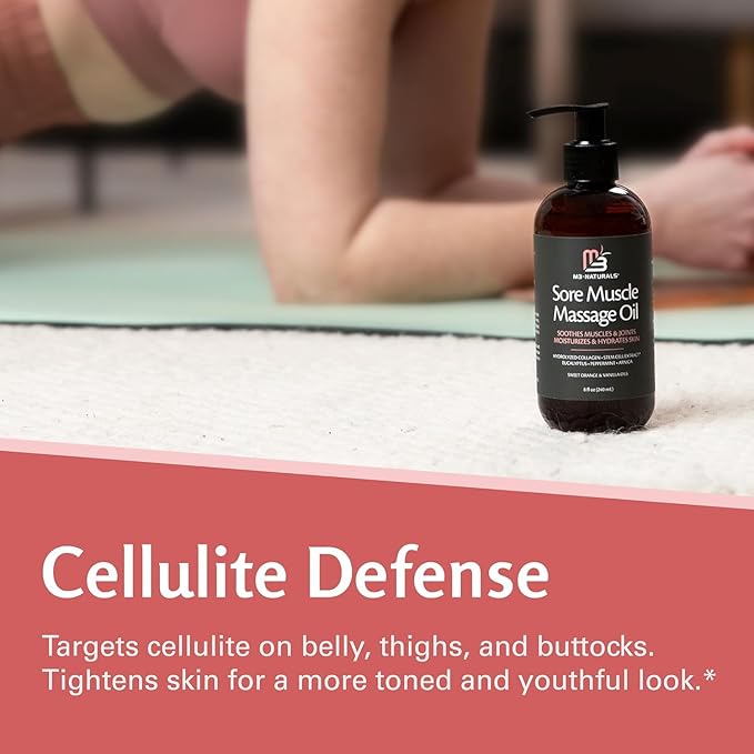 Arnica Sore Muscle Massage Oil for Massage Therapy - with Collagen Stem Cells Arnica and Menthol - Multipurpose Instant Absorption Full Body Massage Oil by M3 (Pack of 2)