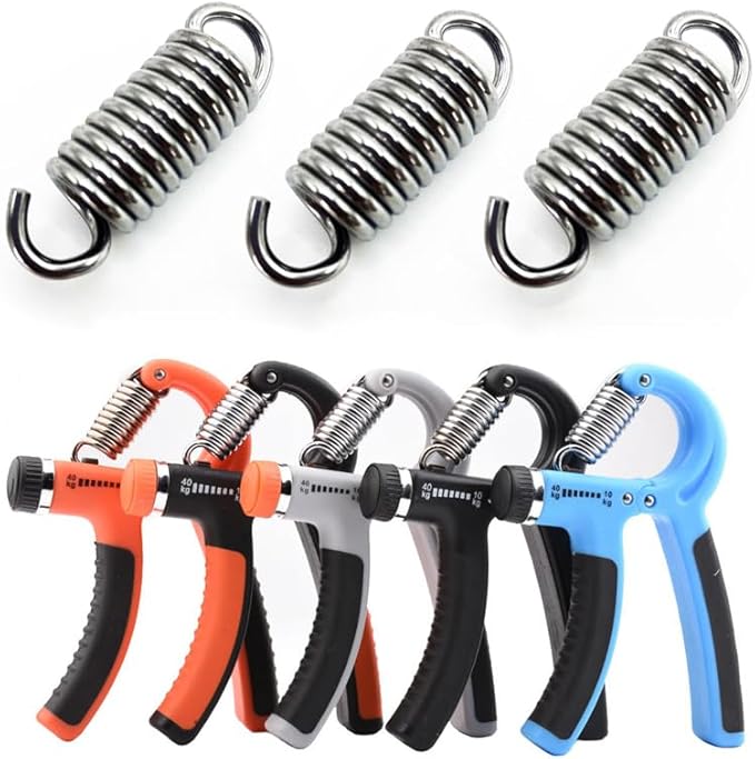 5 Pack Grip Strength Trainer Spring Replacement Stainless Steel Resistant Tension Springs For Hand Grip Strengthener Hand Gripper Squeezer Forearm Strengtheners Exerciser Repair Parts