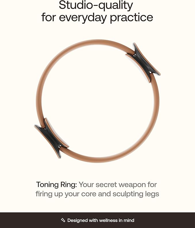 BetterMe Toning Pilates Ring – Magic Circle Pilates Ring for Strength & Flexibility – 15 Inch Fitness Ring for Home Pilates & Yoga Workouts