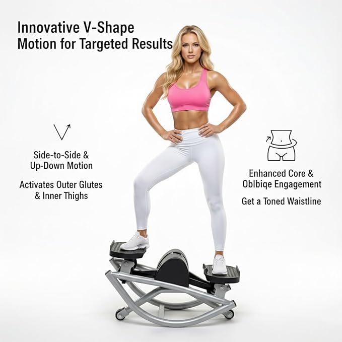 Mini Steppers for Exercise at Home, Rock Stepper Machine Side to Side, Portable Lateral Rocking Stepper with Resistance Bands, Low-Impact Home Workout Machine 330lbs Capacity, Stair Stepper Machine