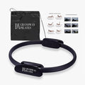 Premium Pilates Ring Fitness Circle - Lightweight Durable Foam Padded Handles, Flexible Resistance Exercise Equipment for Toning Arms, Thighs, Legs & Core