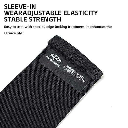 Weightlifting Elbow Wraps (1 Pair) - 90CM（35.4" ） Adjustable Compression Elbow Strap - Joint Support, Powerlifting & Gym Workouts (Men & Women) (Black)